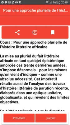 Littérature Africaine android App screenshot 0