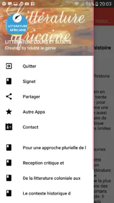 Littérature Africaine android App screenshot 2